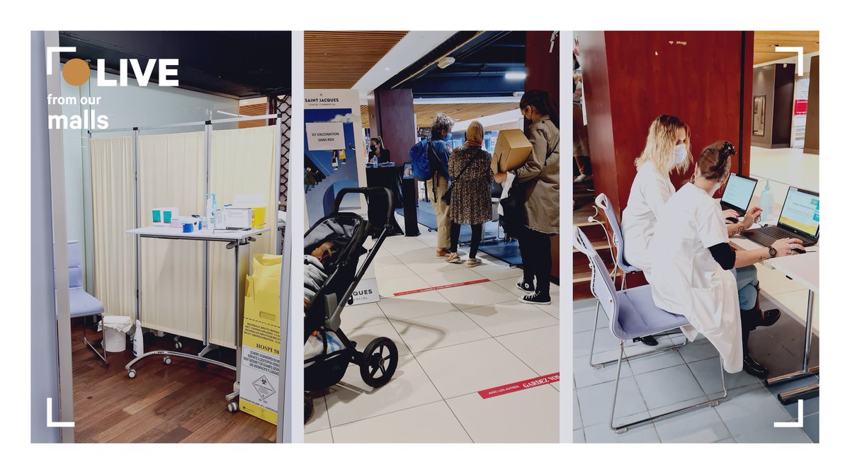 Klépierre continue d'agir dans les #territoires pour la #vaccination ! Après Grand Littoral, Mondeville 2 &amp; Tourville la Rivière, c’est au tour du #centrecommercial Saint Jacques de mettre en place une opération vaccination avec 2 hôpitaux &amp; 3 EHPAD de la région de Metz.