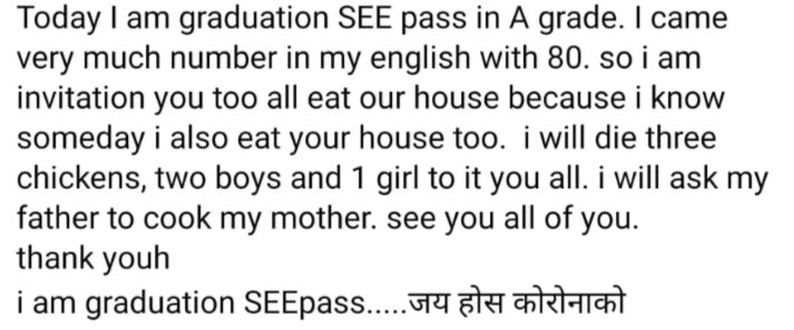 jaguadhikari's tweet photo. साथिहरु यसो पढ्नुस !Enjoy गर्नुस् ! #SEEStudent #Graduate #Status https://t.co/ht4KhaH41m