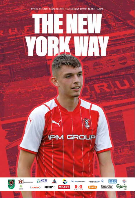 RotherhamUnited's tweet photo. 📖| Young defender Jake Hull is the cover star of 𝙏𝙝𝙚 𝙉𝙚𝙬 𝙔𝙤𝙧𝙠 𝙒𝙖𝙮 tonight.

Get your copy  of the 36-page edition for £2.50 around AESSEAL New York Stadium.

Inside is an interview with Ollie Rathbone alongside the usual columns

#rufc | #ForeverTogetherForeverProud https://t.co/m7UYWnS0eL