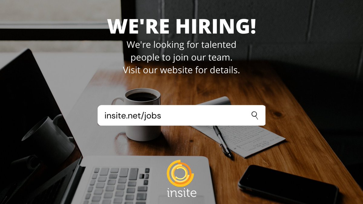 We thrive on human-centered design. We value craftsmanship and compliance. We find the right problem, design the right solution, and develop for the end user. Oh yeah, and we're #hiring! To learn more about our open positions, visit insite.net/jobs.