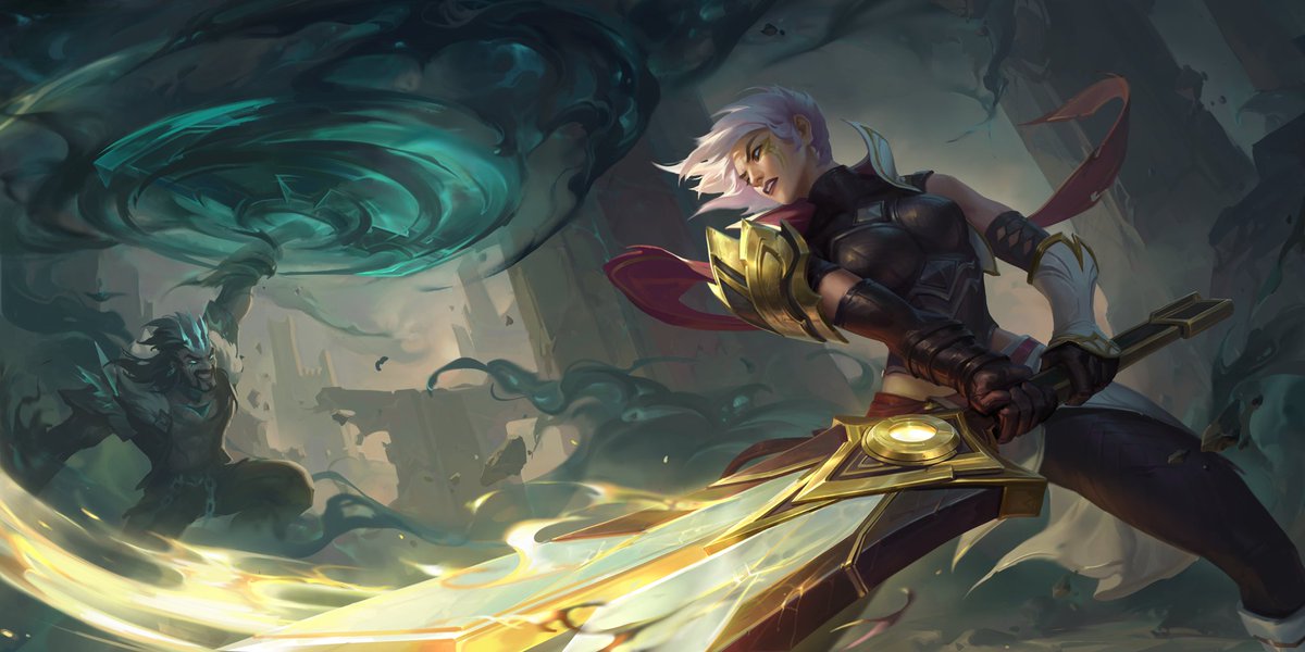 **IT'S GIVEAWAY TIME!!**
Giving away 10 Sentinel Riven Skins thanks to the #LeaguePartner Program!! Make sure to like, follow, and retweet and the winner will be announced Friday the 13th!!