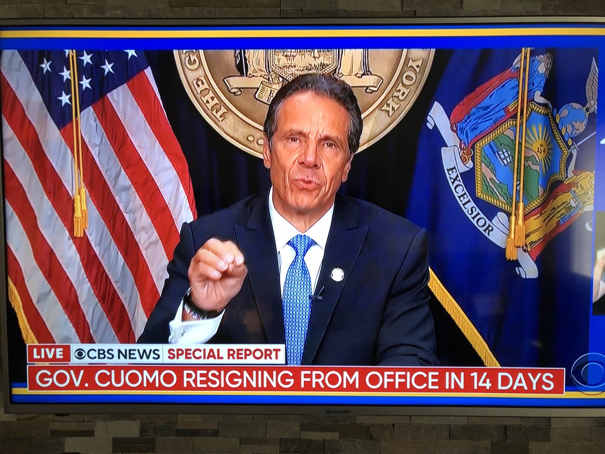 solomonjones1's tweet photo. Wow … #Cuomo is resigning as New York Governor. https://t.co/3DRMZLdeiE