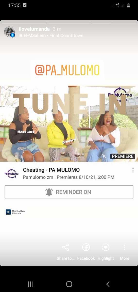 MudendaKunda's tweet photo. @PMulomo Cheating video out now! https://t.co/xz5TFE3DuK