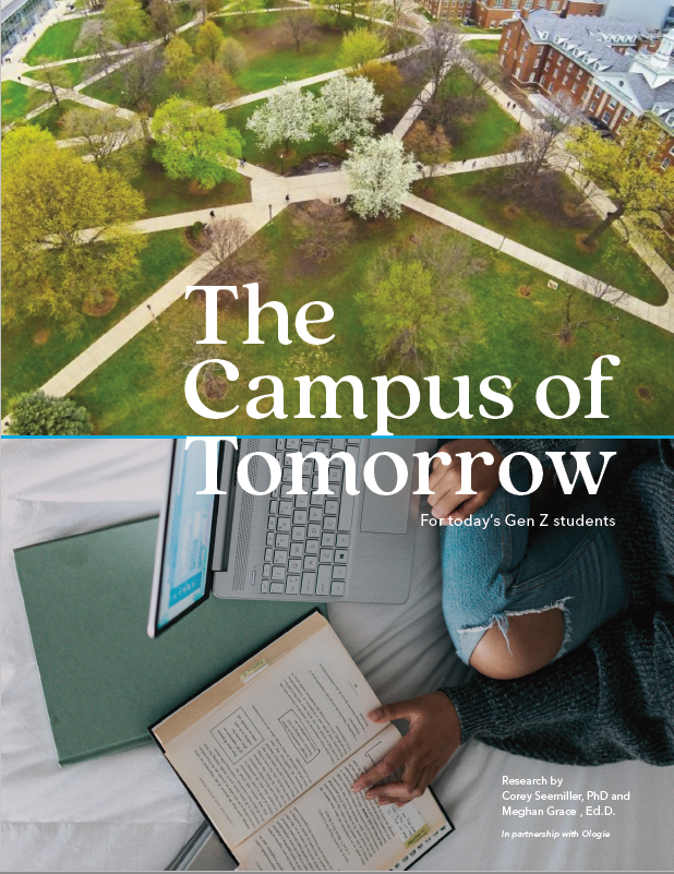 CoreySeemiller's tweet photo. Is #highered ready for #GenZ to head back to campus? 
@ologie, @MeghanMGrace, and I are excited to share our new “Campus of Tomorrow” report with strategies to educate, engage, and support #generationz students in a #COVID era. Get your FREE copy here: https://t.co/KpwqQS9VVe https://t.co/m5WuzQIBqt