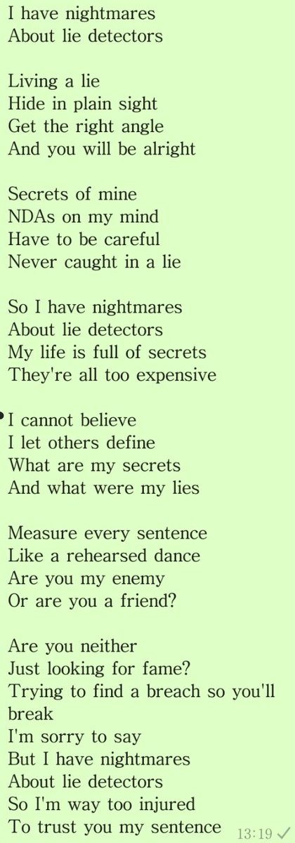 yrsoholy's tweet photo. @HLDMedia @UpdateHLD I just made this song sort of inspired in Harry and Louis and many other people controlled by NDAs. I call it Lie Detectors https://t.co/NRzr93igrC