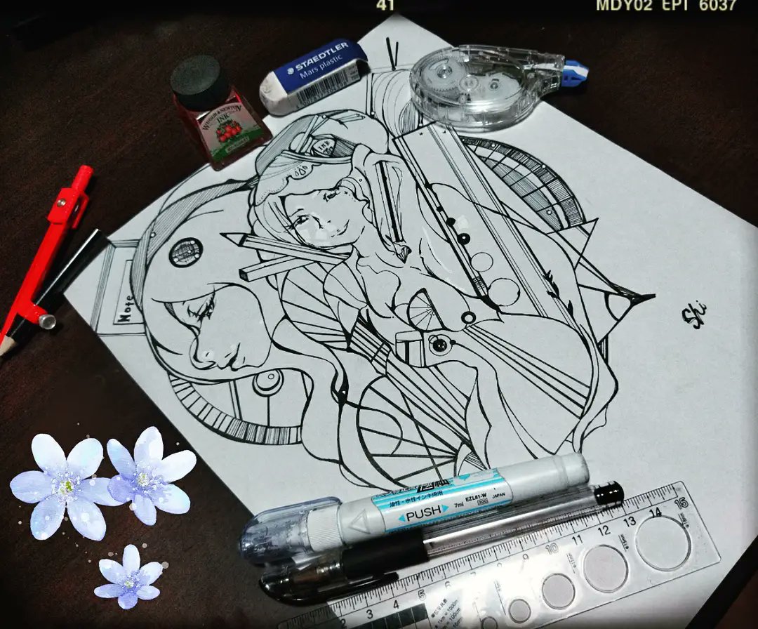 叶恭子さんの自画像アート作品 『Violet Love』