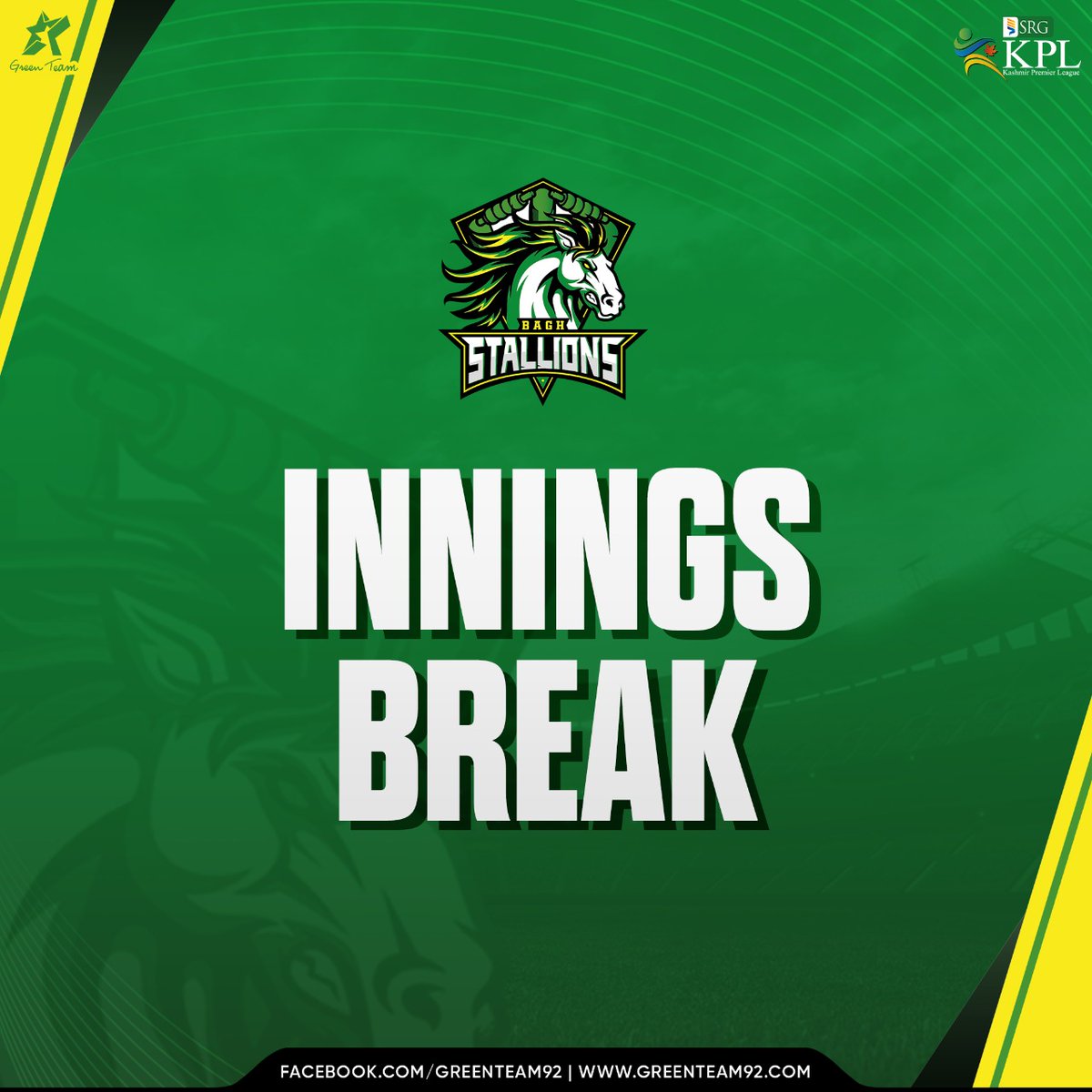 GreenTeam1992's tweet photo. INNINGS BREAK!

Bagh Stallions has finished their Innings with a Excellent score of 186-6! 🤯

Shan Masood and Iftikhar Ahmed were the top performers both of them has scored fifties (73) and (54) 👏

Overseas Warriors Needed 187 runs in 20 overs.

#ShaneKashmir | #KPL2020 | https://t.co/G6hWSDhz9z