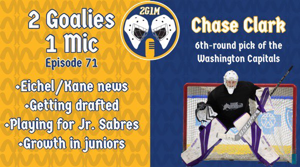 DuaneS39's tweet image. Tonight at 7PM we are joined by Buffalo Native Chase Clark @chase_clark23 for Episode 71 of @2Goalies1Mic ! He was drafted by the Washington Capitals @Capitals this past NHL Draft ! Tune in, show some love for the kid and wish him congrats! #AllCaps #LetsGoBuffalo #HockeyTwitter