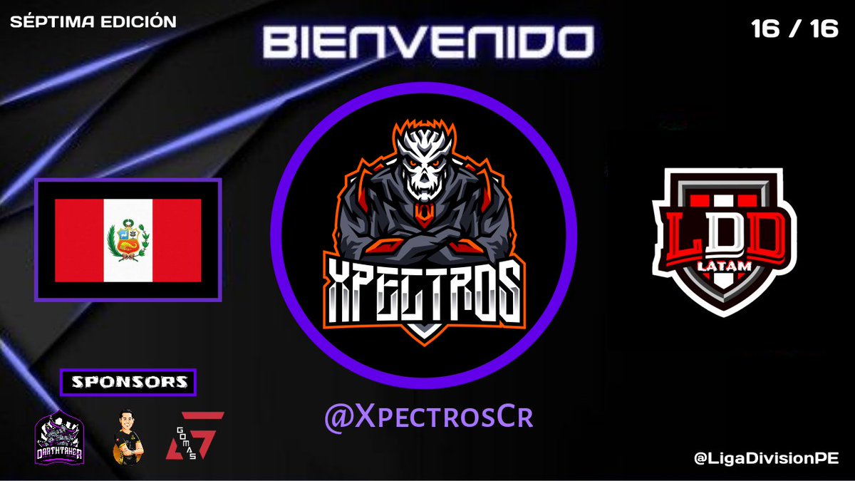 🏆 PRESENTACIÓN

EQUIPO: 1️⃣6️⃣ / 1️⃣6️⃣
PAÍS: PERÚ 🇵🇪

🛡️ <a href="/XpectrosCr/">Xpectros</a>

Gran equipo de nivel internacional acostumbrado a disputar competencias a ritmo de campeón 👏🏻

Aquí trofeos y rótulos no importan,
no existe favorito en la Arena
... esto es #LDD 💪🏻
