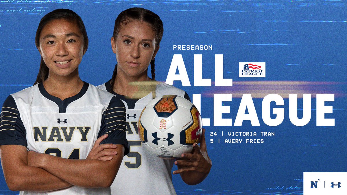 ☝️ <a href="/NavyWSoccer/">Navy Women's Soccer</a> picked as <a href="/PatriotLeague/">Patriot League</a> preseason favorite. Mids topped the poll with 14 first-place votes.
Victoria Tran and Avery Fries named to Preseason All-PL team.

📝tinyurl.com/NavyWS-PLpoll