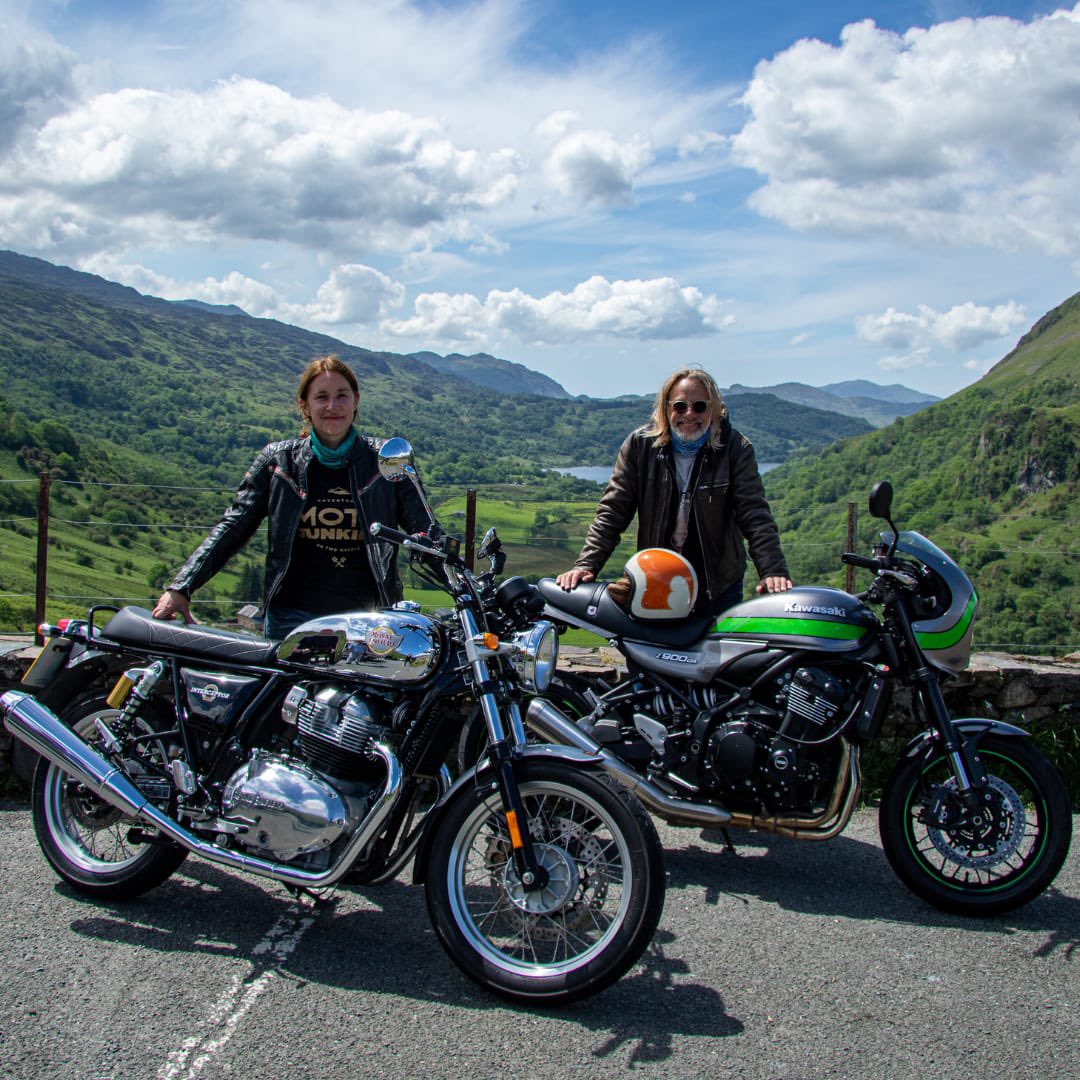 Episode 4 of The Motorbike Show features some 'mountaineering' on a Kawasaki cafe racer and an inspirational woman globetrotter - ITV4, 9pm, Wednesday 11th August