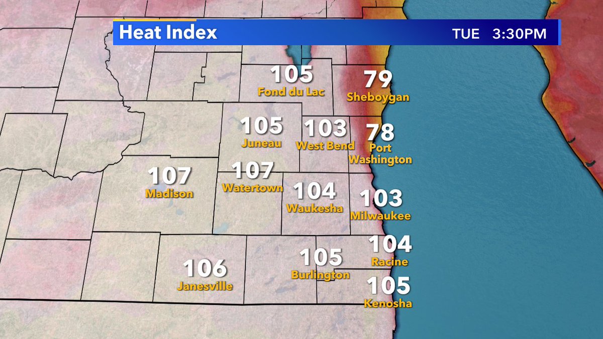 Hottest weather of the summer this afternoon and tomorrow afternoon with heat index values over 100 in spots! Keep cool and stay hydrated!
fox6now.com/weather