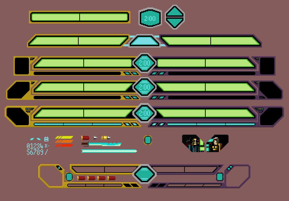 Pixel_Bones's tweet photo. No design is final, everything is subject to change. It is important iterate on your last successes. Here is the evolution of the design for #GladiusGames in game UI.
#pixelart #ドット絵 #IndieGameDev #gamedev #indiegames #design #digitalart https://t.co/NHiUENl3XE