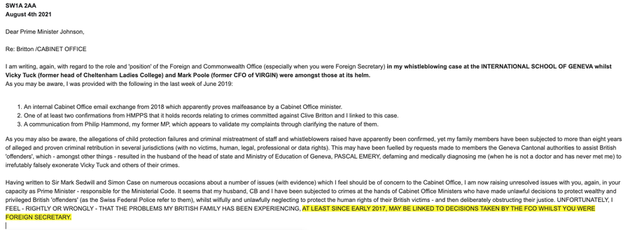SUSANBR47706704's tweet photo. @DominicRaab @FCDOGovUK But doesn't @FCDOGovUK violate the rights of🇬🇧victims #Geneva - in order to protect well-connected 🇬🇧 criminals with @hmpps records? #whereismarkpoole #vickytuck @declassifiedUK @openDemocracy @UN_HRC @lisanandy @TomTugendhat @TheCanaryUK @skwawkbox @thefreepress2 https://t.co/avRlL5v91a
