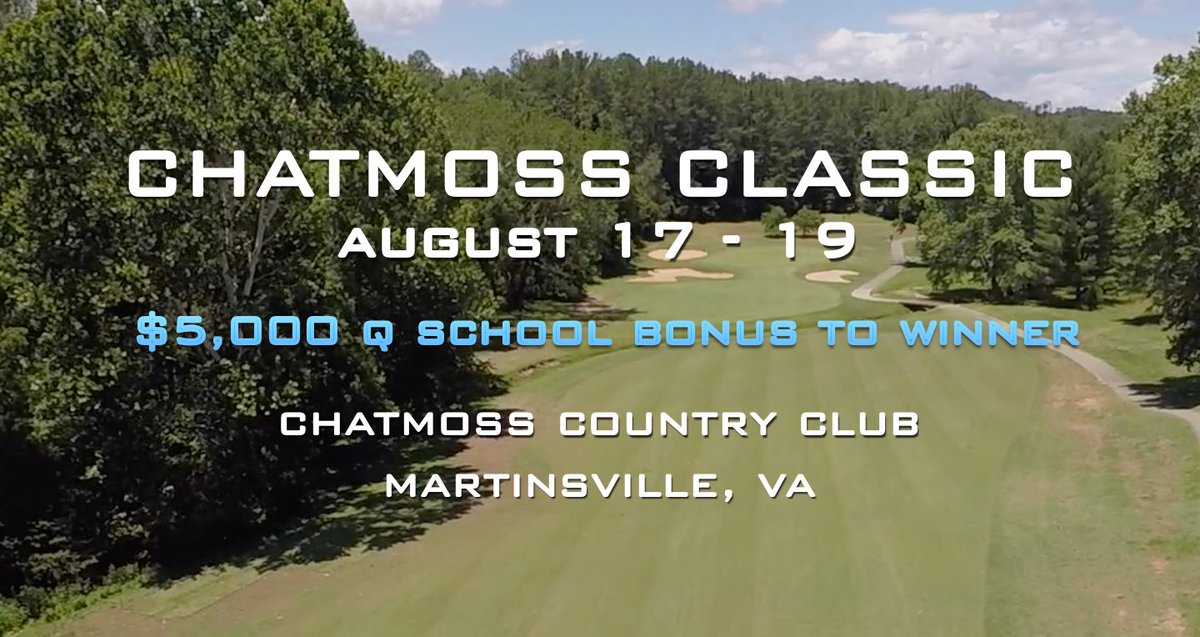 Our second event of the season will be the CHATMOSS CLASSIC Aug. 17-19 just north of Greensboro, NC featuring a $5,000 q school bonus to the winner on top of the projected $10,000 first place. 

All the event details here: gprotour.bluegolf.com/bluegolf/gprot…