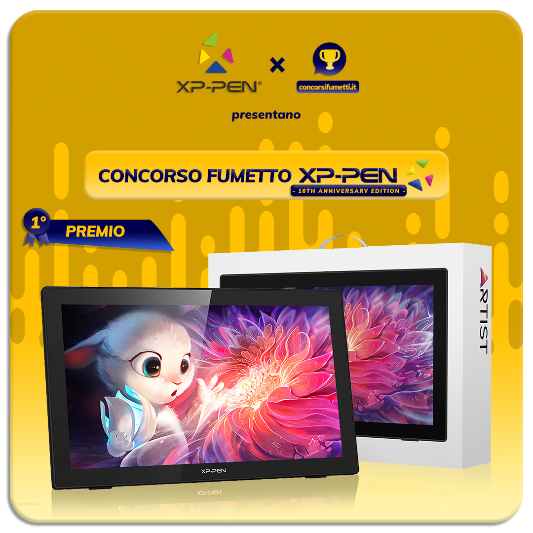 ConcorsiFumetti's tweet image. Si alza il sipario sul Concorso Speciale che ci terrà compagnia fino alla fine di Settembre: il 𝗖𝗼𝗻𝗰𝗼𝗿𝘀𝗼 𝗫𝗣-𝗣𝗘𝗡 - 𝟭𝟲𝘁𝗵 𝗔𝗻𝗻𝗶𝘃𝗲𝗿𝘀𝗮𝗿𝘆 𝗘𝗱𝗶𝘁𝗶𝗼𝗻 - organizzato in occasione del 16° anniversario di @xppen_Italia! 🎉
#concorsifumetti #webcomicsitalia