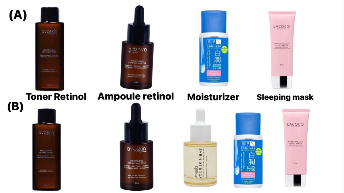 OdinSmart_odins's tweet photo. Euy untuk pemula pemakaian retinol lebih baik dipakai satu/1 atau boleh barengan (toner+ampoule) kyak di Step A dan B ? Uken pencerahan na dongg nuhunn pisann https://t.co/LWoB2tdAQO