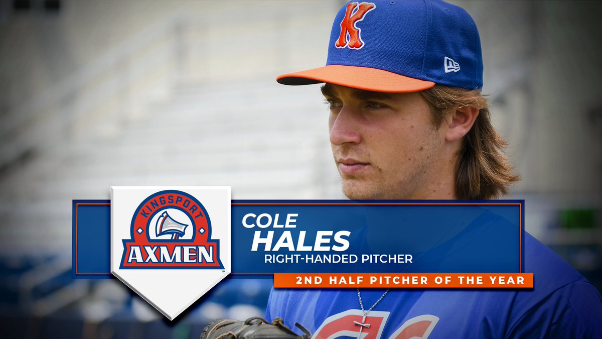 KingsportAxmen's tweet image. Mr. Do It All finishes off the awards!! ⚾️🎯

@Colehales07 notched a team-leading 20 punchouts in 18 innings! The two-way player posted a 3.00 ERA on the bump! #AxEm