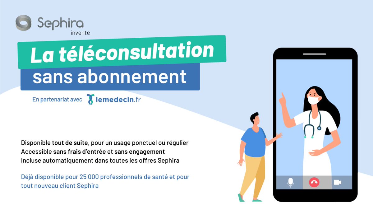 C'est essentiel pour un #médecin #libéral d'enchaîner une consultation physique puis à distance en utilisant le même outil de facturation, de #télétransmission et #tierspayant. C’est possible avec la #téléconsultation sans abonnement.
Activer le service : swll.to/l3EEwZb