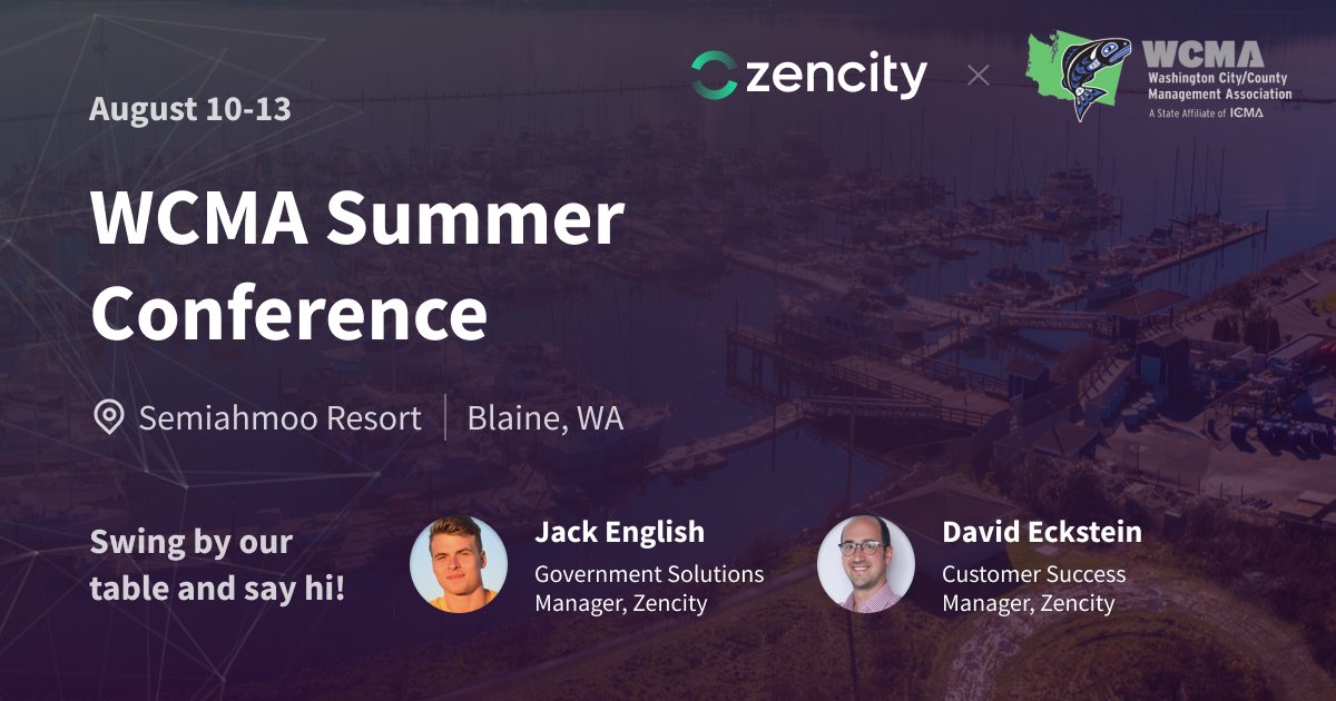 Were here at the #WCMA Summer Conference!
Visit our booth to talk to Zencity about how we serve local governments and leadership through #residentfeedback analysis.
Click here for details >>
hubs.li/H0T-NGJ0
#WCMA2021 #Washington