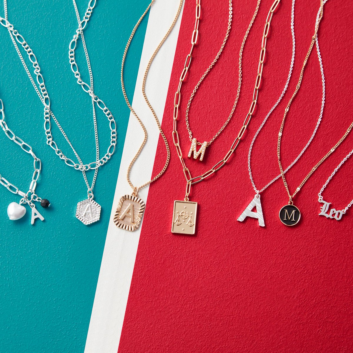 Express yourself with our initials line! Your initials, the initials of your 💖, or stack ‘em for a longer message! L-O-V-E! #Claires