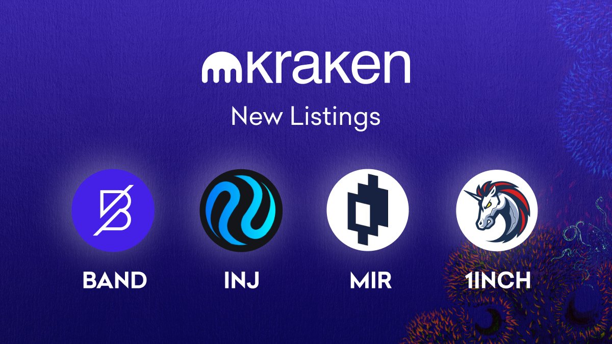 krakenfx's tweet image. Trading is LIVE on Kraken 🚀

✨ $BAND @BandProtocol
✨ $INJ @InjectiveLabs
✨ $MIR @mirror_protocol
✨ #1INCH @1inch

Get all the details in our blog: blog.kraken.com/post/10497/ban…

* Trading is not available to clients in US, CA, AUS &amp;amp; JP.