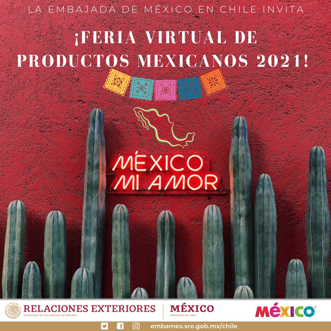 Rodrigomoralesc's tweet photo. Como parte de las fiestas patrias, en la @EmbaMexChi nos estamos preparando para la 2da versión de la "Feria Virtual de productos mexicanos en Chile".
Este año les pedimos a nuestros compatriotas completar la frase "México para mí es...". 
Aquí un CloudWord de sus respuestas ❤️🇲🇽 https://t.co/CFU1PEmhMo