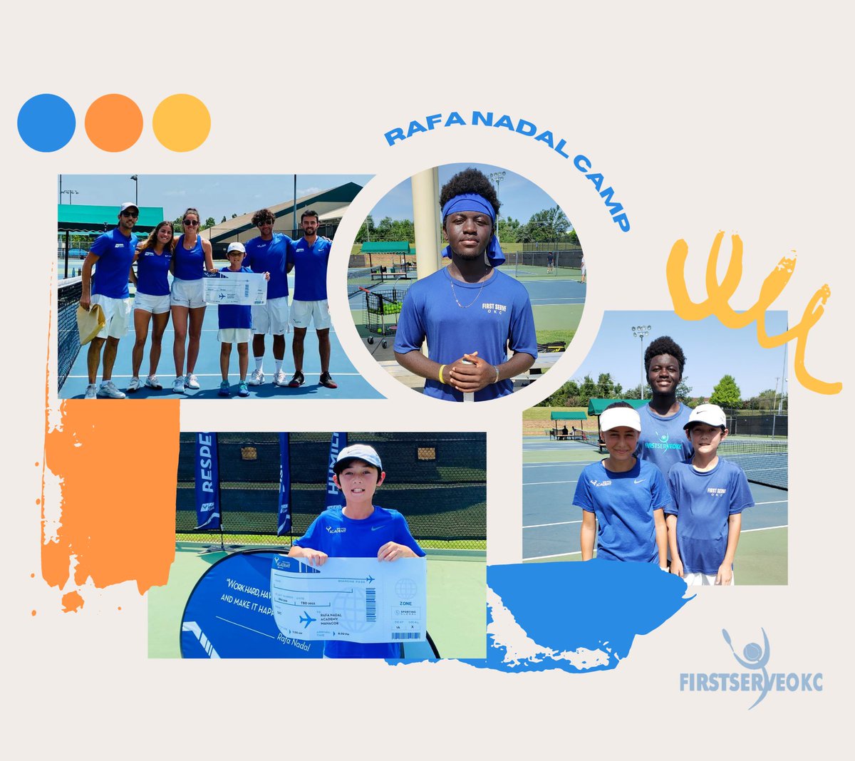 firstserveokc's tweet photo. Shout out to @rnacamps, @RafaelNadal, &amp; @rnadalacademy for so graciously allowing 4 First Serve OKC players to attend the Rafa Nadal Academy Camp.
Lucas will get the opportunity next summer to travel to Spain and attend two weeks of camp at the Rafa Nadal Academy.
Vamos Lucas! https://t.co/evULJq7k4w