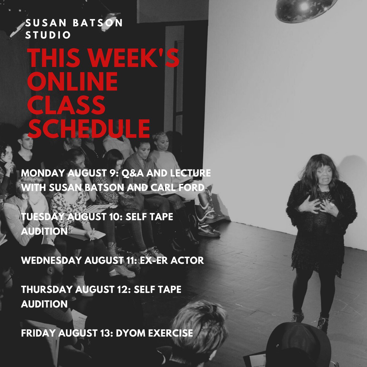 SBStudioLLC's tweet image. #pilotseason #selftape #actorsaccess #actingaudition #filmfestival #acting #actor #actress #actingcoach #susanbatson #susanbatsonstudio #actingteacher #actingclass #actingstudio #castingdirector #laactor #nycactor #filmauditions #theaterauditions #auditions #filmindustry