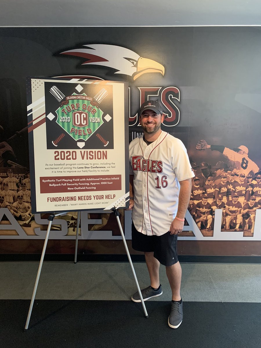 Huge shoutout to former OC baseball player Heath Steele for coming by and picking up his jersey! 

If you would like a jersey donate $200 or more to our turf campaign! 

give.oc.edu/team/362035

#EaglesFlyTogether🦅