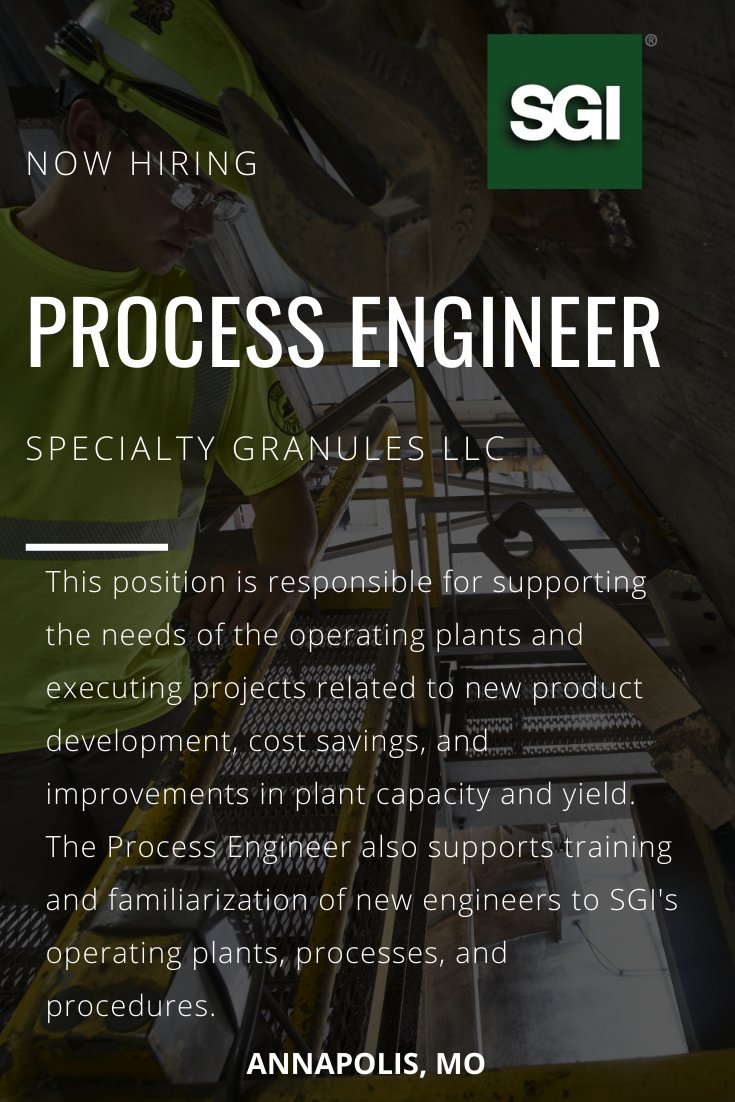 We are looking for a Process Engineer at our Annapolis, MO location. For more information and to apply today, please visit our career site - gafsgi.wd5.myworkdayjobs.com/en-US/SGI_Care…

#engineerjob #nowhiring #ManufacturingJobs