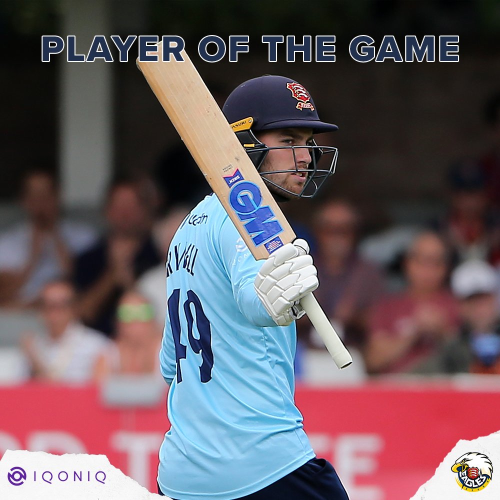 EssexCricket's tweet photo. After a strong batting performance for the Eagles, Josh Rymell has been named as the @iqoniq Player of the Game 💫 https://t.co/ixv5s9n6gp