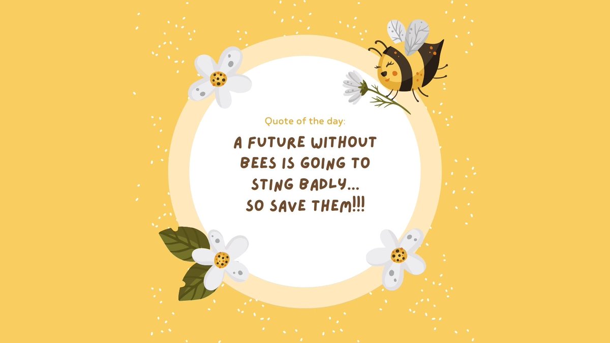 BeeManHoneystix's tweet photo. A future without bees is going to sting badly…. So let's save them!

- https://t.co/C5MH1mf5vG

#beemanhoneystix #bees #beequotes #savethebees #bee https://t.co/zZOMgcmQK8