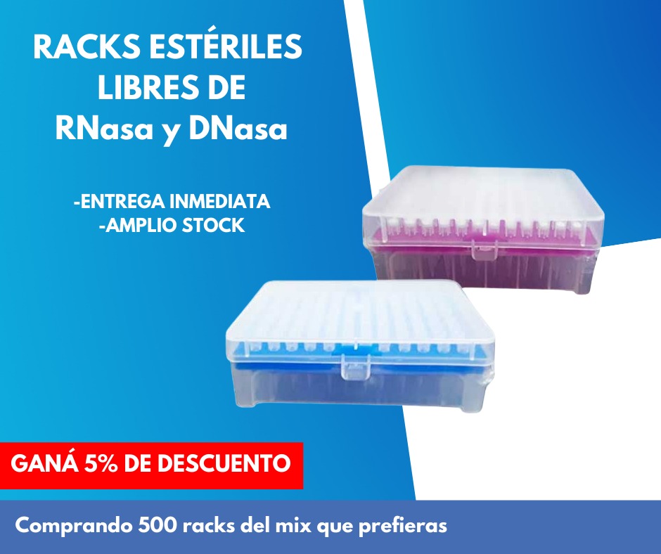 1) Rack de 96 tips con filtro: 10ul - 20ul - 200 ul (Numak)
U$S 9,75 + IVA por unidad

2) Rack 100 tips con filtro: 1000ul (Numak)
U$S 11,50 +IVA por unidad

Más Información en bit.ly/3lPcr3f

#ZELIAN #equipamientoparalaboratorio #racks #filtro