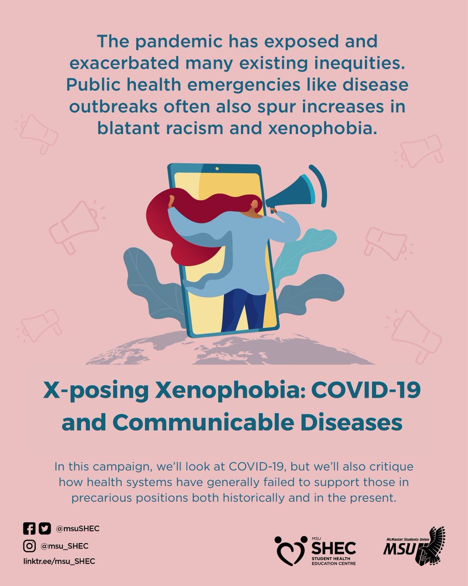 Tada! SHEC’S new X-Posing Xenophobia: COVID-19 and Communicable Disease campaign! Starting tomorrow, we will have daily posts about one theme relating to this topic. Tune in to see what topics we will be exploring…👀