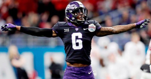 Paul_Bretl's tweet photo. A quick look at S Innis Gaines who has been turning some heads at camp: 

🔹2020 UDFA from TCU
🔹Signed to futures deal in Jan.
🔹29 games | 105 tackles | 15 TFLs | 4 sacks | 3 INT | 10 PBUs | 3 FF
🔹107 DL snaps | 334 in box | 714 slot | 20 boundary | 383 on ST
🔹6’0” - 210 lbs https://t.co/KQ4ZofZr1q