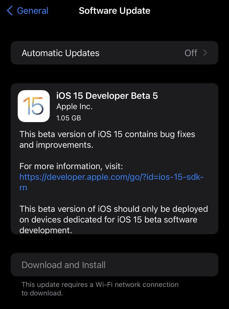 iamjustatechh's tweet image. iOS 15 Beta 5 is out.
#iOS15 #iOS15beta5