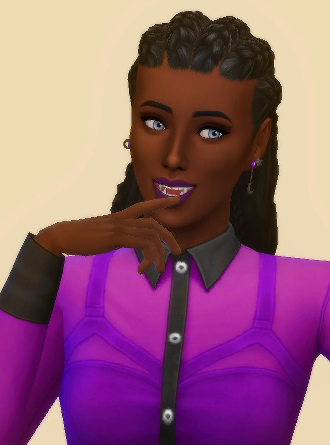 BashfulCookie's tweet photo. A NON-CC LOOKBOOK | VIOLET MOONFALL: VAMPIRE
This look book is completely cc free &amp; only uses two packs! Vampires &amp; Ream of Magic. Gallery 🆔BashfulCookie99 #thesims4 #showusyoursims #ts4vampires #ts4realmofmagic 
My Tumblr: https://t.co/eo7An4O6hZ https://t.co/d7qWUdCyx9