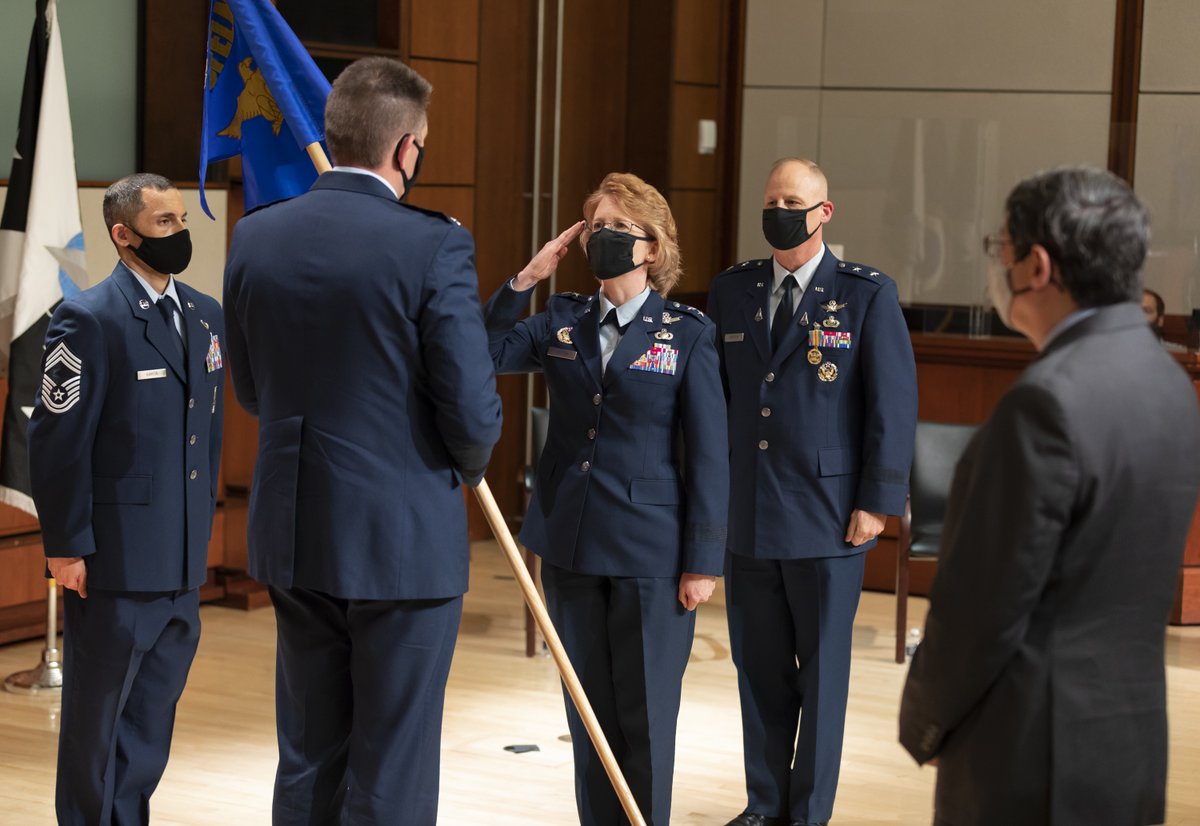 NRO_gov's tweet photo. Yesterday Maj. Gen. Shipton became the NRO deputy director and commander of the Space Force Element. Thank you USSF Vice Chief of Space Operations Gen. Thompson for presiding over the change of command ceremony. @SpaceForceDoD #space #PartnersinSpace #TeamSpace https://t.co/aS4fPYlHIS