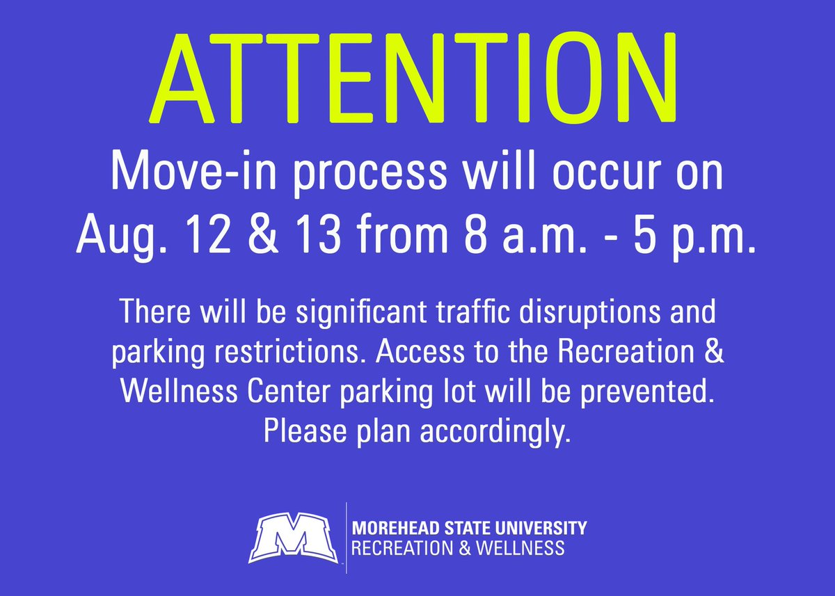 MSU_RecWellness's tweet image. Freshman Move-in starts Thursday!