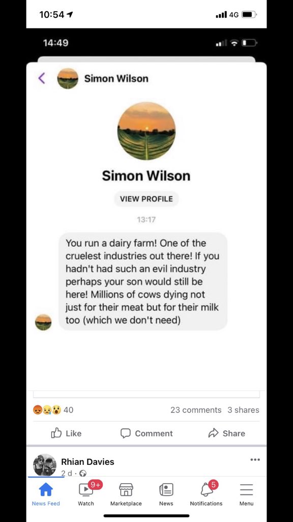 Evsthetractor's tweet photo. Tragically last week a young child was killed in a terrible accident on a farm here in Pembrokeshire.The family have had some wonderful support during this difficult time,unfortunately some vegans have decided to abuse the family on Facebook.Disgusting behaviour. @1GarethWynJones https://t.co/LG9H57YGxX