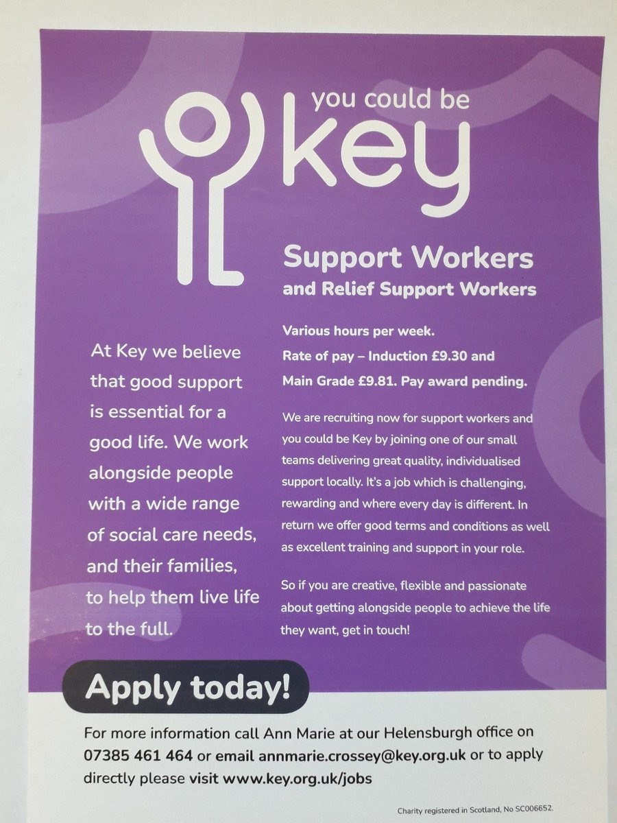 Great opportunity to work with a forward thinking organisation!