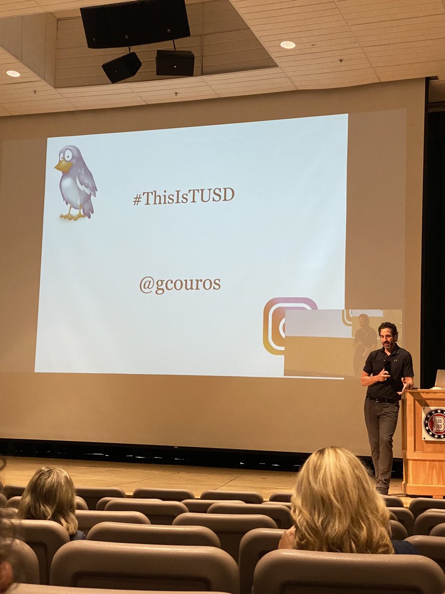 sandie2e's tweet photo. Welcome Back with George Couros #thisistusd https://t.co/8NOcuiERBl