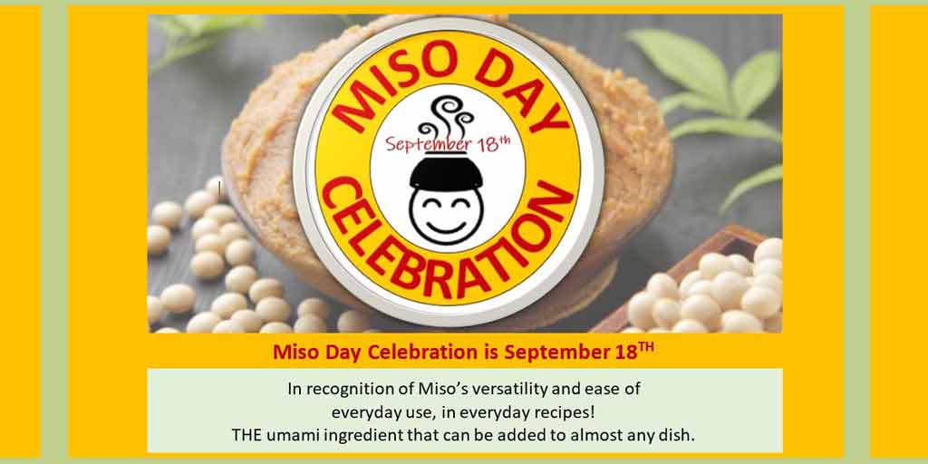 Miso Master is super excited to be participating in the first, annual Miso Day Celebration on Saturday September 18th, 2021! Want to join us?  All are invited.  #MisoDayCelebration - PRESS RELEASE here > bit.ly/3xyMI1h