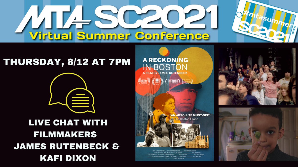 ReckoningDoc's tweet photo. If you are a teacher attending the #mtasummer don't miss @ReckoningDoc this Thursday, 8/12, screening exclusively for @massteacher members, followed by a conversation with James Rutenbeck & Kafi Dixon.
#massachusetts #Boston #teachers #educators #emotionalintelligence #equity https://t.co/XxUSdeAgEC