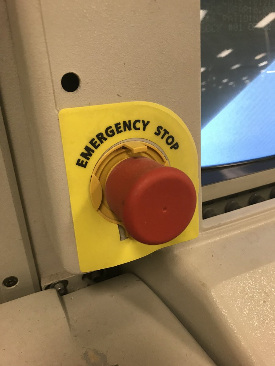 An example of a compliant Emergency Stop! 🚨 check your emergency stops or E-stops to ensure they have a yellow background but more importantly, are not blocked and shut off the whole machine when activated !!

#emergency #emergencystop #estop #machineguarding #safetymanager #csp