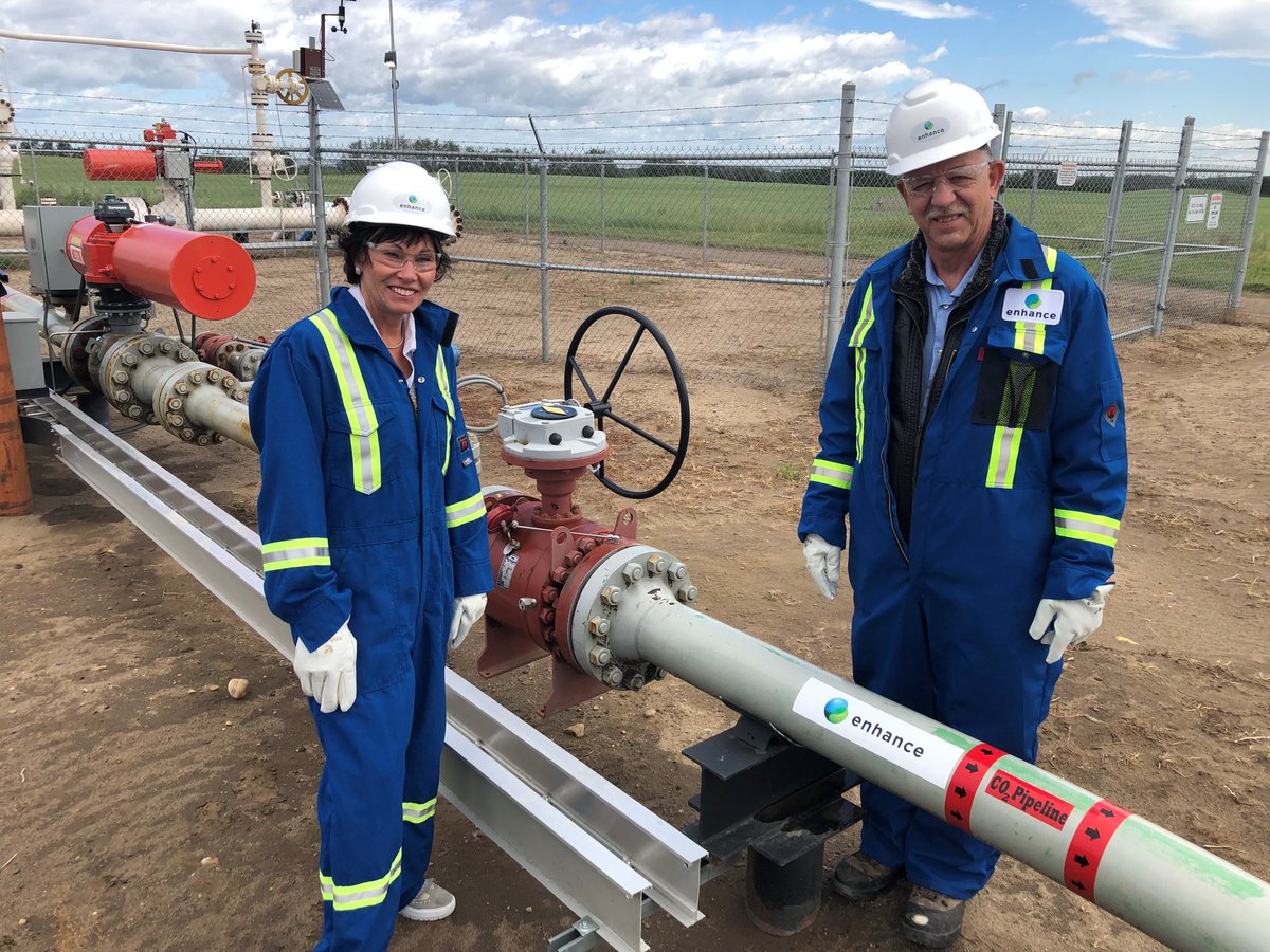 This morning I visited @Enhance_Energy's Clive facility at the end of the Alberta Carbon Trunk Line with Minister <a href="/RonOrrMLA/">Ron Orr</a>. 
This project takes the equivalent of 350K cars off the road. Innovation like this demonstrates AB's competitive advantage as we move towards net zero.