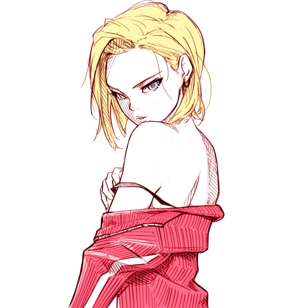 ろっへ 絵描き A Twitter ドラゴンボール 人造人間18号 模写アレンジ T Co Syivkrcjpq Twitter