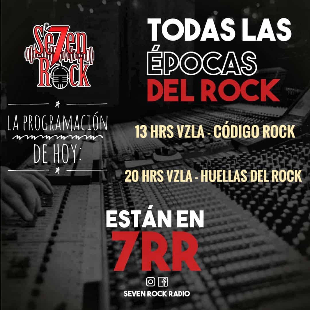 Sintoniza <a href="/HuellasDelRock/">Huellas Del Rock</a> los martes a las 20 hrs a través de sevenrockradio.com 🔥🎶🎤🎧🤘
