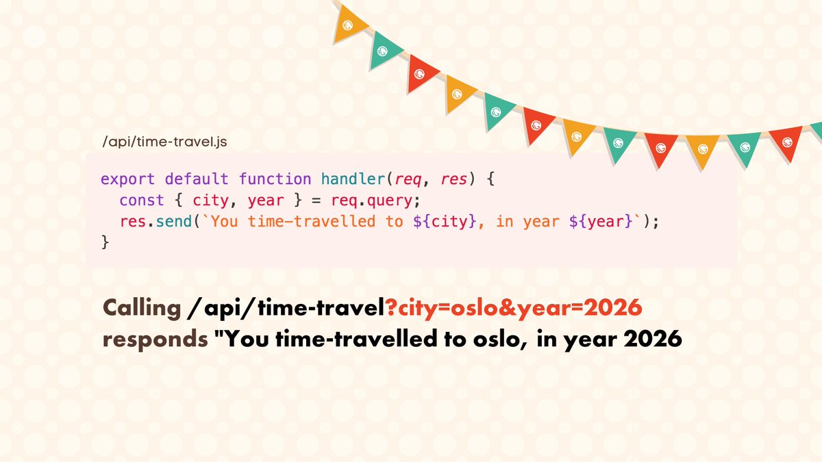 raae's tweet photo. How do you get dynamic data into a @GatsbyJS #Serverless Function?
Using a **query string** is one way.
Gatsby automagically parses it for you and makes the values available on the req.query object.
#GatsbySummerFunctions https://t.co/e9JzScYZxV